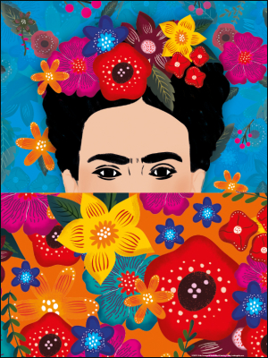 Plakát A3: Vlastní portrét, Frida, 40x30cm